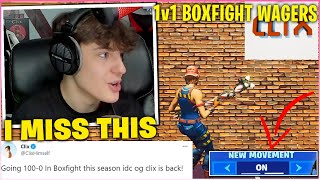 CLIX BRINGS Back BOXFIGHT WAGERS After 1 Year amp Tries DOUBLE MOVEMENT Against Viewers Fortnite [upl. by Avad847]