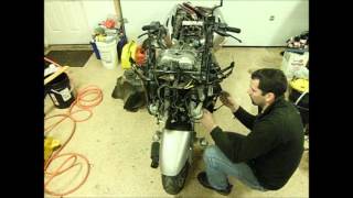 BMW K1200LT New Fairing Bracket Reassembly [upl. by Nelrah]