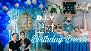 LOW BUDGET DIY 21st BIRTHDAY DIY BIRTHDAY DECORATION AT HOME 2021 [upl. by Wrdna798]