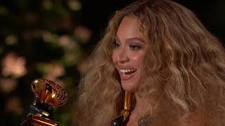 Beyoncé Wins Best RampB Performance  2021 GRAMMY Awards Show Acceptance Speech [upl. by Ellon]