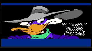 DARKWING DUCK 1992 NES CAPCOM ALL BOSSES NO DAMAGE [upl. by Dar]