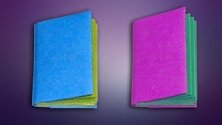 How to Make Easy Paper Book  DIY Mini Notebook  Origami Diary [upl. by Forland]