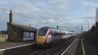 LNER Azuma storms through Acklington 5522 [upl. by Eiramrebma391]