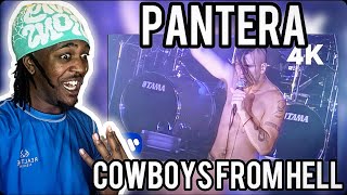 FIRST TIME HEARING Pantera  Cowboys From Hell REACTION [upl. by Maynord]