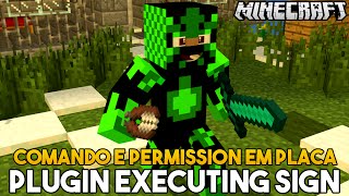 Minecraft Plugin Tutorial Executing Signs  Comando e Permission em Placa [upl. by Mendie391]