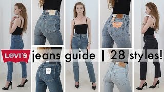 The ultimate tryon guide to womens Levis jeans  EVERY STYLE  2018 [upl. by Clintock474]