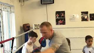 Kiran on the pads with David Tully at Tully’s Boxing Club [upl. by Zeitler]