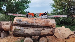 Stihl MS 881 amp Stihl 084 TsuMura 36quot light bars [upl. by Trevlac]