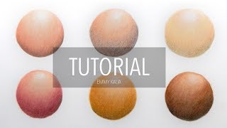 How to color blend different skin tones with colored pencils  blending techniques [upl. by Foskett]