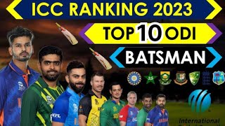 Top 10 ODI batsman in the world 2023  ICC ranking 2023 best ODI batsman in the world [upl. by Pederson]