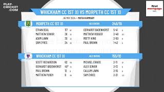 Whickham CC 1st XI v Morpeth CC 1st XI [upl. by Aloiv]