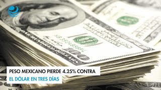 Peso mexicano pierde 425 contra el dólar en tres días [upl. by Aisad]