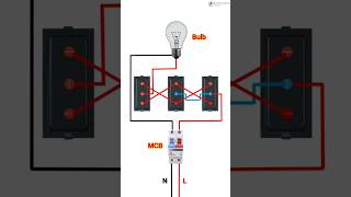 2 way switch connection kaise kare ⚡️ 💡 Like subscribe plz 🙏 😯 shorts youtubeshorts electrical [upl. by Eniahs]