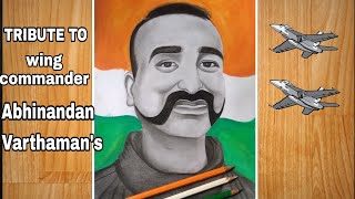 AIF wing commander Abhinandan Varthamans drawing  drawing Abhinandan Varthamans [upl. by Emil554]