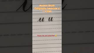 Lowercase u calligraphy using Tombow brush pen calligraphy lettering moderncalligraphy alphabet [upl. by Coonan795]