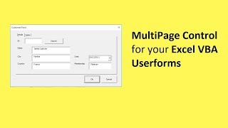 Excel VBA Using the MultiPage Control in your Userforms [upl. by Nnadroj]