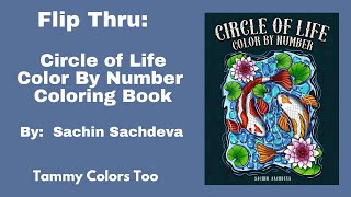 New Release Flip Thru Circle Of Life Color By Number Coloring Book [upl. by Accire451]