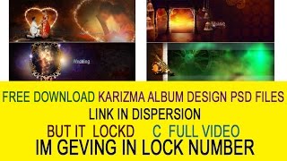 FREE download Karizma Canvera Album Design PSD FILES LINK IN dispersion in telugu [upl. by Cyprio]