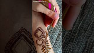 Arabic Mehndi Leaf Design  Simple amp Easy Henna Designs mehndi hennadesign gulfhennadesign leaf [upl. by Auliffe91]