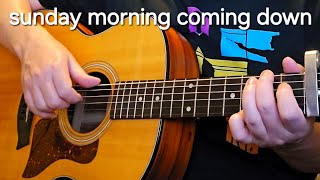 Sunday Morning Coming Down acoustic Kris KristoffersonJohnny Cash cover [upl. by Yorle]