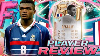 🔒92 FUT BIRTHDAY ICON MARCEL DESAILLY PLAYER REVIEW  FIFA 23 ULTIMATE TEAM [upl. by Adahsar]