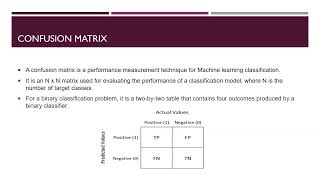 Performance Evaluation Metrics  Classsification model  Confusion Matrix [upl. by Marne]