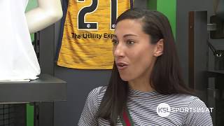 Utah Royals FW Christen Press meets the local media [upl. by Whipple]