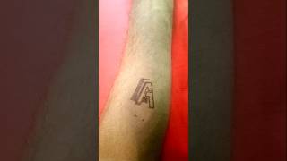 A letter logo tattoo letter tattoo ytshorts 😱 [upl. by Noach]