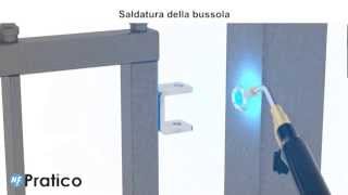 Cardine PRATICO con bussola a saldare  PRATICO hinge with support to be weld [upl. by Ahsyat]