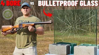 4 BORE Rifle vs Bulletproof Glass The Biggest Rifle Ever [upl. by Astraea649]