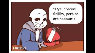 Bajo el muérdago  Chocolate de Grillby ❤ Sans y Papyrus  Sans x Grillby ❤ [upl. by Navert]