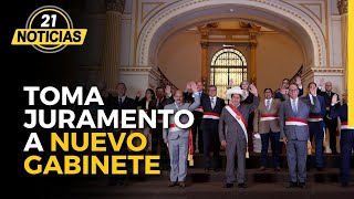 JURAMENTACIÓN de nuevo gabinete de Pedro Castillo [upl. by Acinahs]