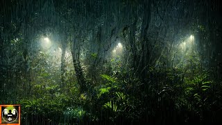 Rain Sounds in Jungle at Night  Rainforest Sound Ambience with Pouring Rain to Sleep Study Relax [upl. by Aneg]