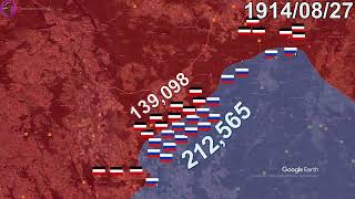 Battle of Tannenberg in 45 seconds using Google Earth [upl. by Dredi]