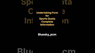 Undertaking Form Sports Quota Download and Fill The form  DELHI UNIVERSITY [upl. by Garneau]