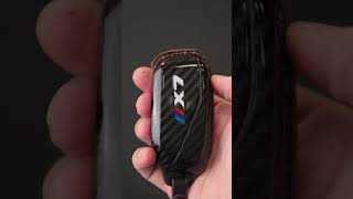 BMW X7 key case made of leather and carbon for a new type of BMW key car case cover custom [upl. by O'Connor422]