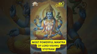 VISHNU STUTI  MOST POWERFUL MANTRA OF LORD VISHNU STOTRAM bhaktimantra shortvideo [upl. by Resay667]