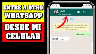 COMO ENTRAR A OTRO WHATSAPP SOLO CON EL NUMERO  ASI ENTRE A OTRO WhatsApp DESDE MI TELEFONO [upl. by Tarttan]