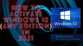 How to Activate Windows 10  Home  Pro  Enterprise [upl. by Yelnahs]