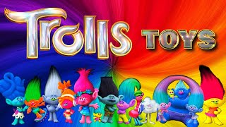 TROLLS MOVIE TOYS  12 PIECES TROLLS TOY UNBOXING [upl. by Lupee]