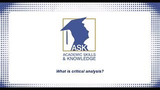 What is critical analysis [upl. by Aneres508]