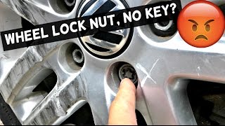 HOW TO REMOVE A WHEEL LOCK NUT WITHOUT A KEY WHEEL  LOCK BOLT REMOVING [upl. by Annyahs]