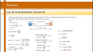 Ley de Gravitación Universal  Masa 1 y Masa 2 [upl. by Wootan447]