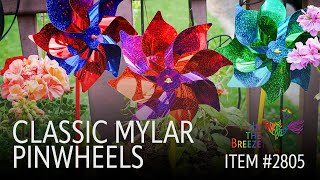 Classic Mylar Pinwheels  8 PC Wholesale Garden Décor  In the Breeze [upl. by Roer]