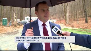 News 12 tours Jehovahs Witnesses 249acre property where massive production studios are planned [upl. by Cowan797]