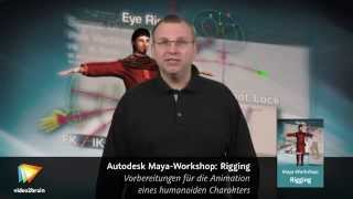 Autodesk MayaWorkshop Rigging Tutorial Trailer video2braincom [upl. by Aliekat512]