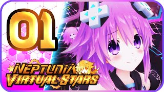 Neptunia Virtual Stars ☆ Walkthrough Part 1 ☆ PS4 English  No Commentary [upl. by Hemingway]