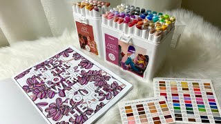 ASMR coloring organizing unboxing ✧ Ohuhu NEW Kaala Series ✧ 30 min satisfying sounds no talking [upl. by Fortier713]