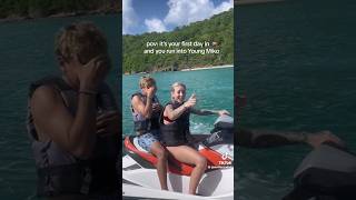 Mientra tanto andamo en jet ski en Mallorca  Young Miko y Bizarrap [upl. by Ahsiakal682]