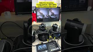 Video live streaming amp broadcasting 4xPTZ cameras  50m long cables 1x PTZ control video mixer [upl. by Uase]